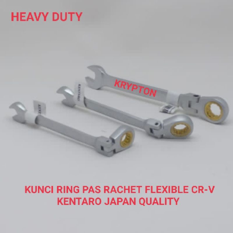 KUNCI RING PAS RACHET FLEXIBLE CR-V HEAVY DUTY KENTARO JAPAN QUALITY