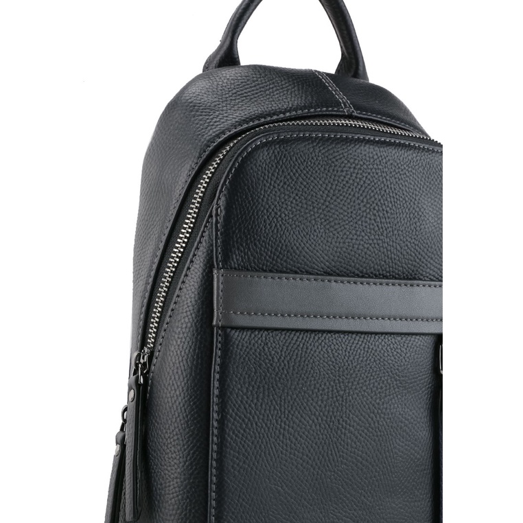 TAS SELEMPANG DADA/BADAN KULIT PRIA OBERMAIN LEATHER SLING CHEST/BODY BAG ORIGINAL BIRU NAVY BLUE OM008
