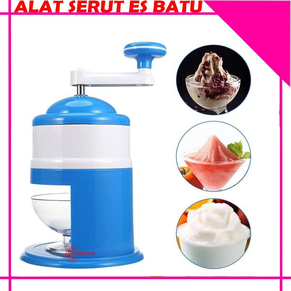 Alat Serut Es Batu Portable Mesin Putar Manual Serutan Es Batu Ice Stone Crusher Shavels Milo Kepal