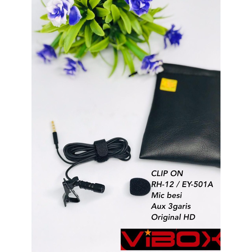 Clip On MIC Microphone with clip 3.5mm RH-09 KABEL PANJANG 3M / RH11/RH12 KABEL 1.5METER /bando mic