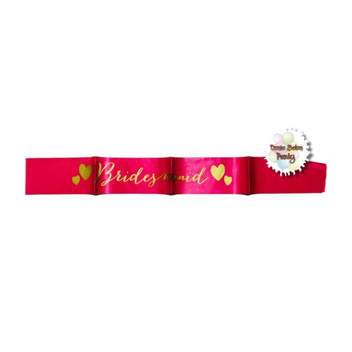 Selempang Bridal Shower Brides Maid / Sash Brides Maid Sablon