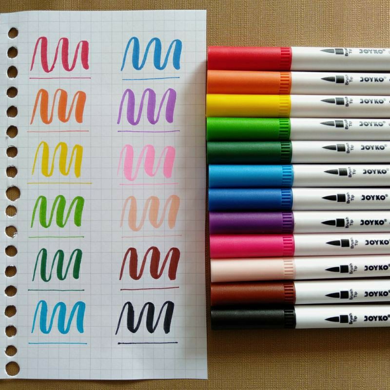 

mdn Brush Pen Joyko 12 Warna CLP-06