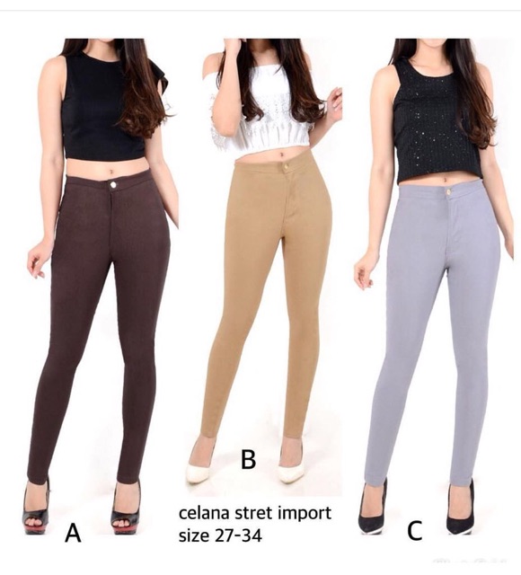 HIGHWAIST PREMIUM PANTS - HIGH WAIST COTTON JEANS / Celana High Waist Premium