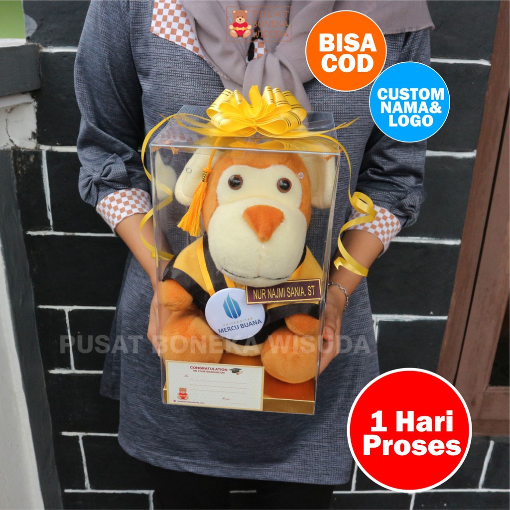  Boneka  Wisuda Monkey Monyet  Kera Murah Graduation Kado 