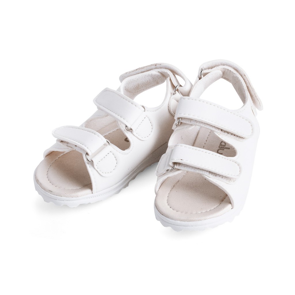 sandal anak unisex umur 1 2 tahun variasi tali belakang ring STR PUTIH