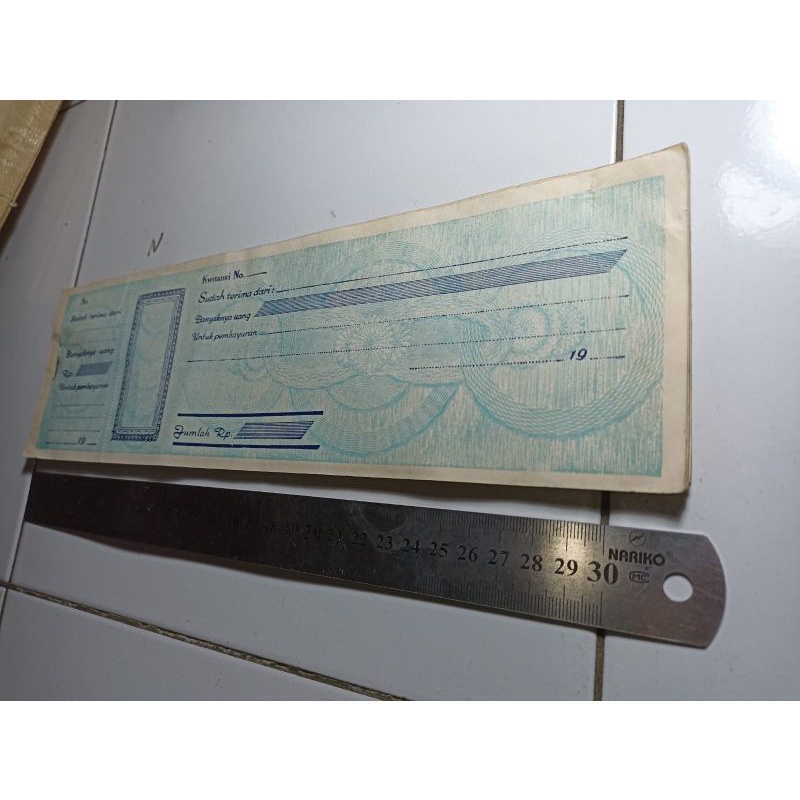

Kwitansi Lama Tahun 19 san Asli (S154)
