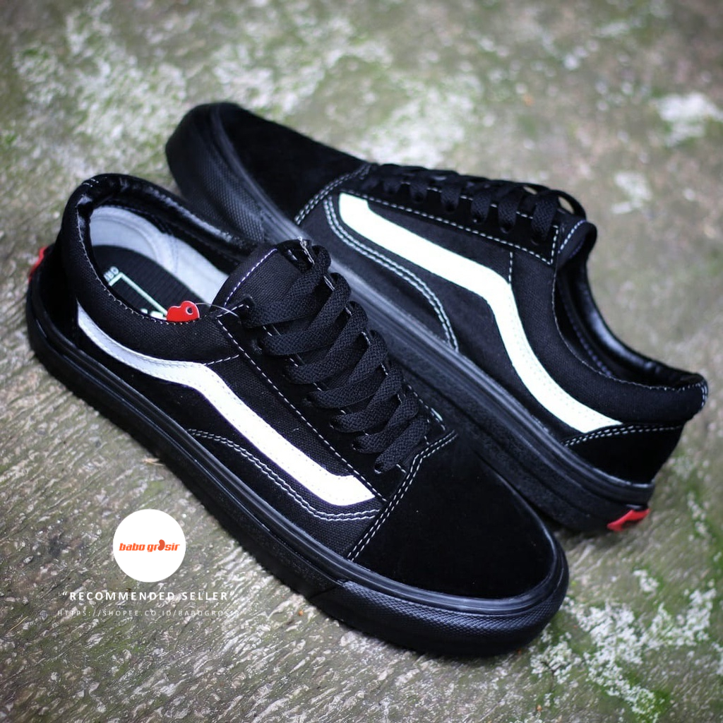 PROMO Sepatu Vans Oldskool Black White Black | Sneakers Pria dan Wanita Premium Import Quality, Tag Made in China