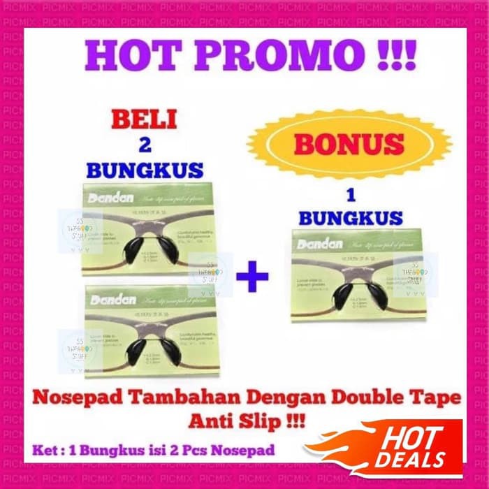 

Nosepad Tempel Double Tape Silikon Nose pad Bantalan Hidung Tambahan - Hitam