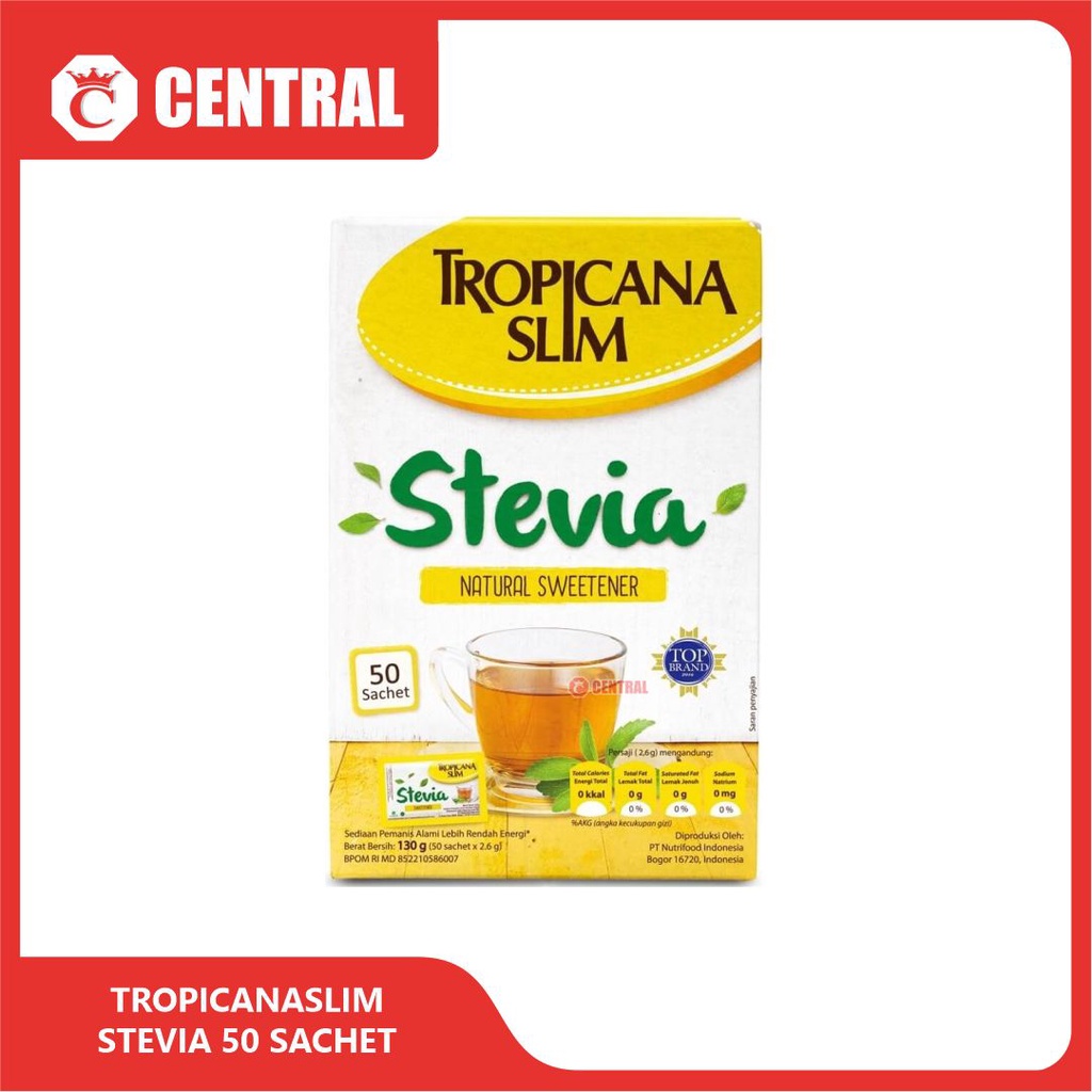 

TROPICANA SLIM SWEETENER STEVIA 50'S /CentralBandung