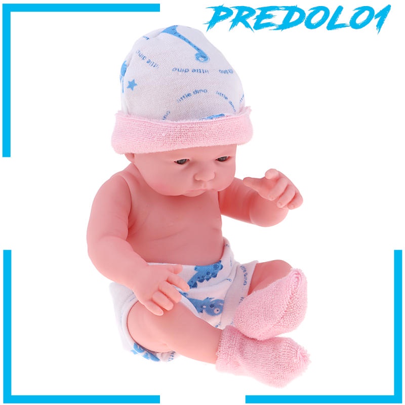 (Predolo1) Mainan Boneka Bayi Newborn Realistis 25cm Bahan Vinyl Lembut Dengan Pakaian Pink