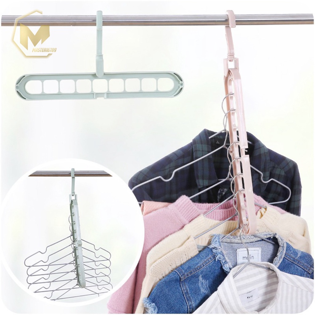 RT33 GANTUNGAN LEMARI BAJU PAKAIAN MAGIC HANGER INSTANT 9 IN 1 JEMURAN LAUNDRY ANTI KARAT MULTIFUNGSI SERBAGUNA MA2402