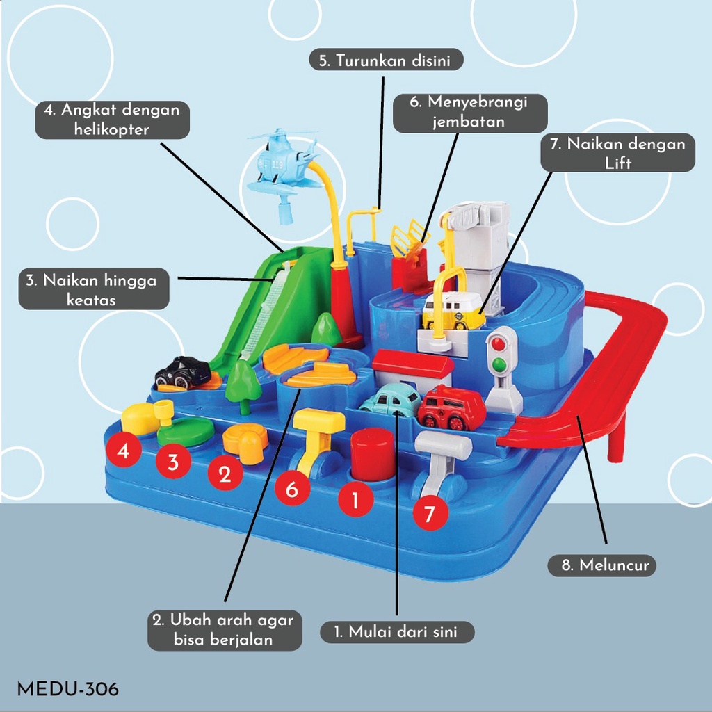 Mainan Edukasi Anak CAR ADVENTURE Mobil-mobilan Isi 4pcs