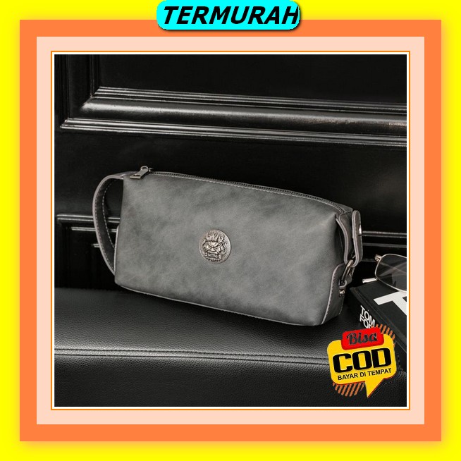 Tas Tangan Handbag Pouch Bag Pria Wanita Kulit Sintetis Premium Original Shoulder Bag Tenteng Jinjin