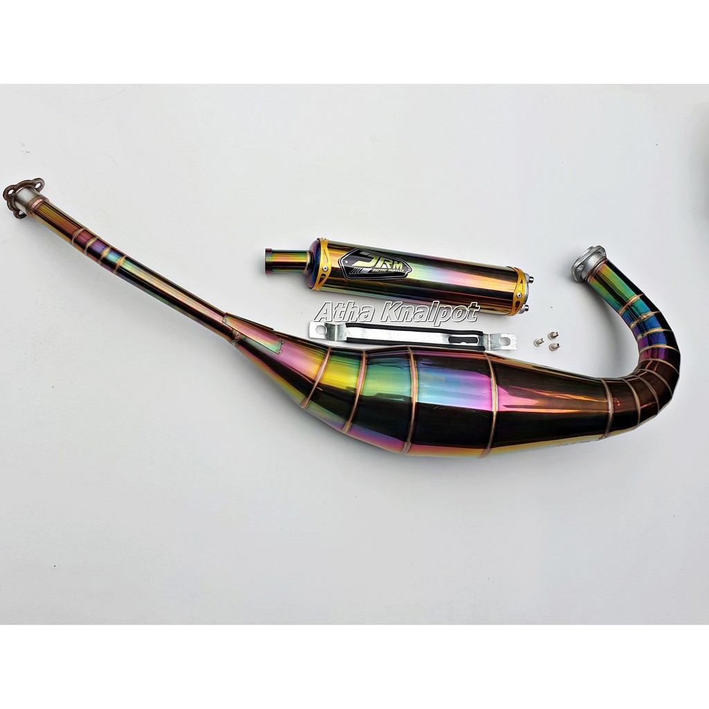 Knalpot JRM Ninja R RR SS 150 Pelangi 2Tak Stainless