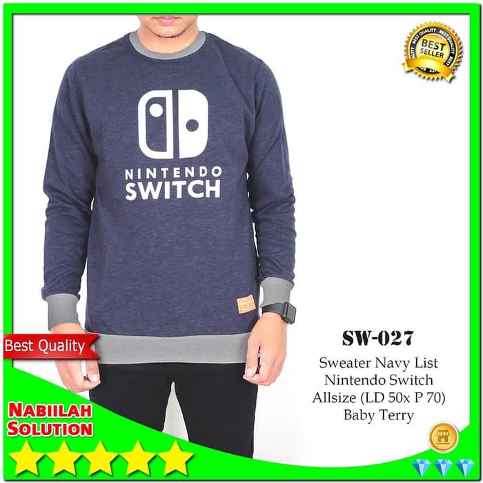 Kaos Pria Lengan Panjang Sweater Cowok Casual Navy FASHION DISTRO COWOK CEWEK GAYA TERBARU ABG V4I9