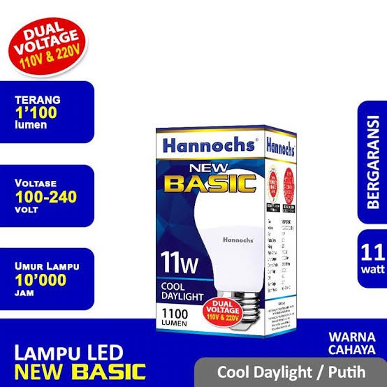 Lampu LED Murah Hannochs Basic LED Bulb 11W