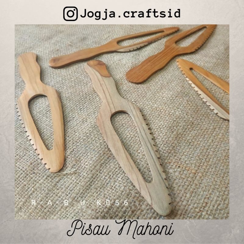 (K002) Pisau Roti Kayu Mahoni 20cm|Souvenir|Dapur|Hadiah|Kitchen Stuff|Masak|Kue|Estetik|Makan