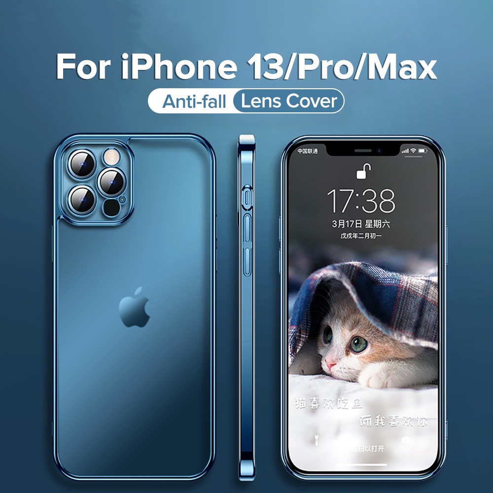 Soft Case TPU Transparan Electroplated Cover iPhone 13 12 11 Pro 13 12 11 Pro Max 13 12 11 Pro Max