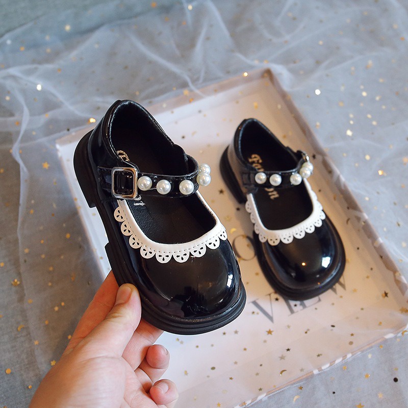 littlekiddoss SH2243 Sepatu Flatshoes Pantofel Anak Perempuan Import Sepatu Flat Mutiara Sepatu Pesta Glossy Sepatu Natal