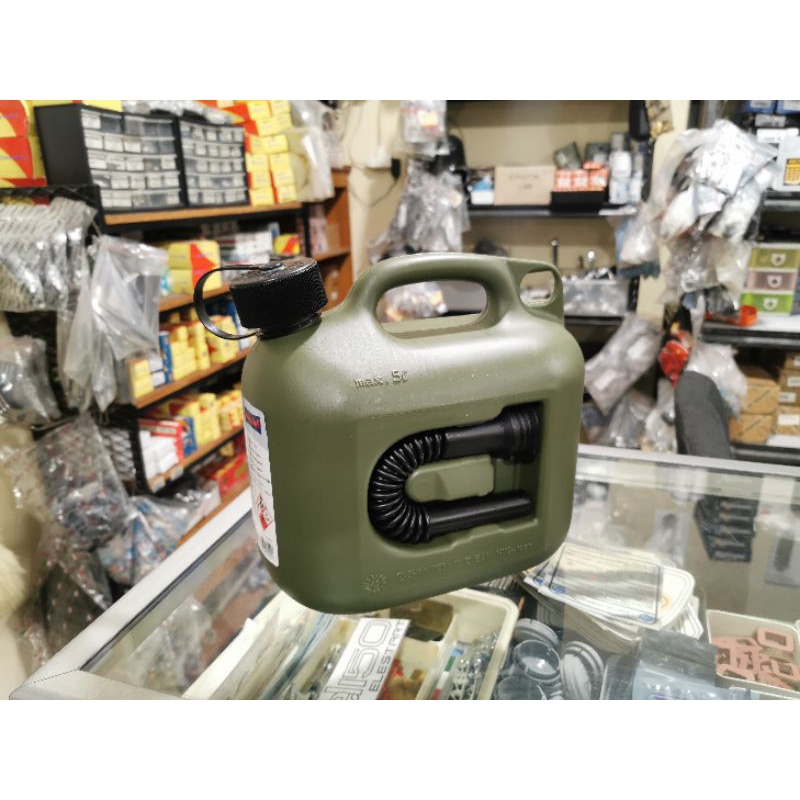 Jerrycan jerigen Bensin cadangan Hunersdorff 5Liter Include corong
