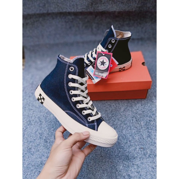 SEPATU CONV3RSEE 70s HIGH x OFF WHITE GLOSSY OFFWHITE PREMIUM MURAH