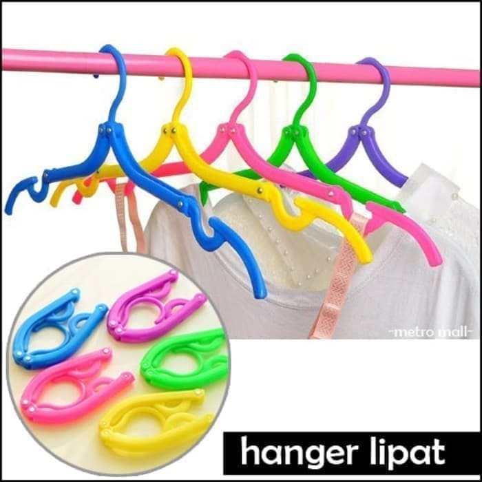 Hanger Lipat Baju Serbaguna / Hanger Baju Praktis / Gantungan Jemuran Baju Multifungsi / Hanger Baju Travel / Hanger Lipat Traveling