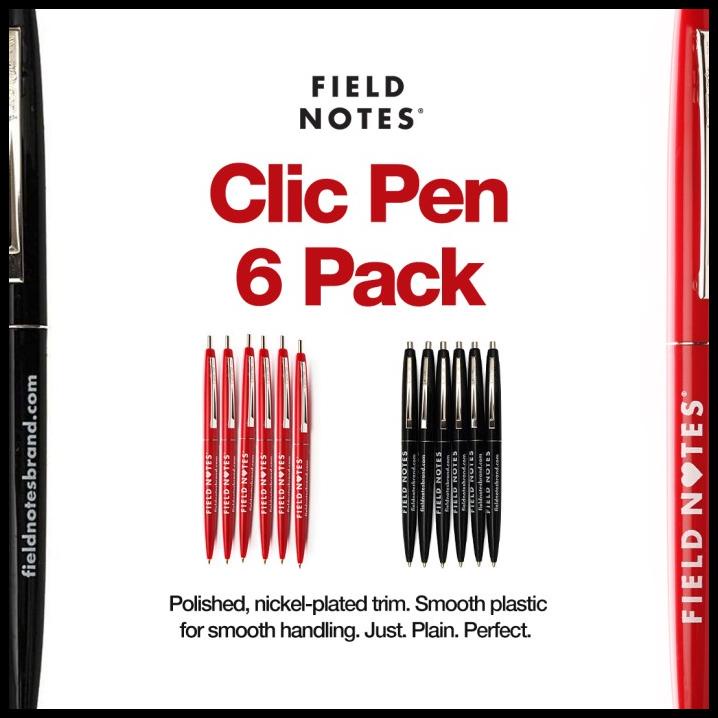 

Caramel | Pulpen Field Notes Clic Pen 6 Pack Stationeries Bolpoin Alat Tulis