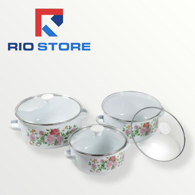 PANCI BUNGA G-1618/ PANCI SET 3 TUTUP KACA