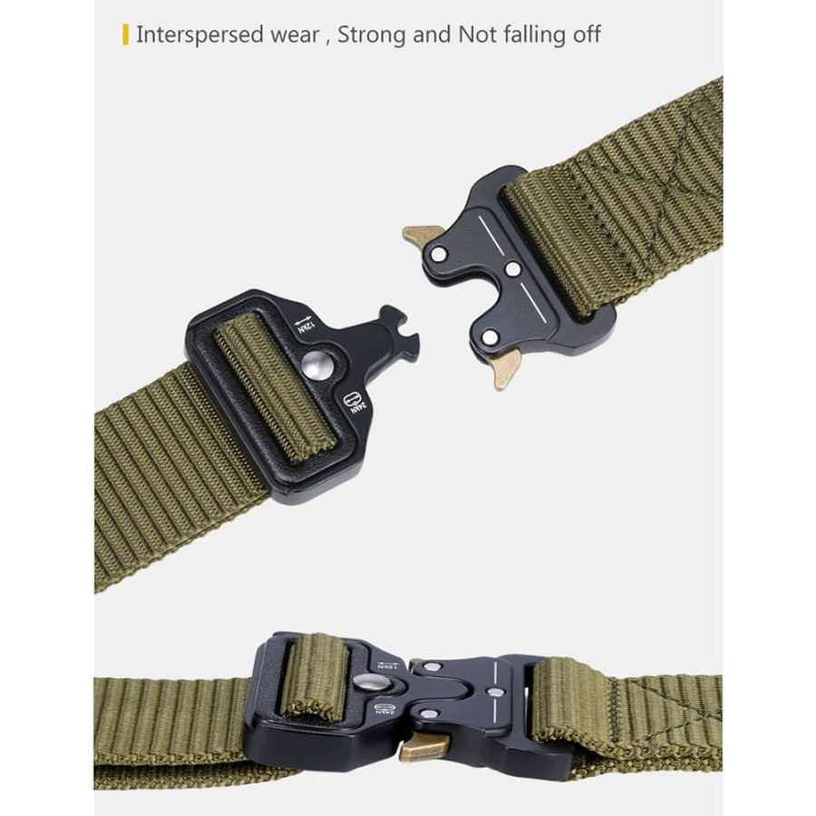 Sabuk Ikat Pinggang Pria Men Tactical Belt Canvas Military Gesper Branded | Best Seller