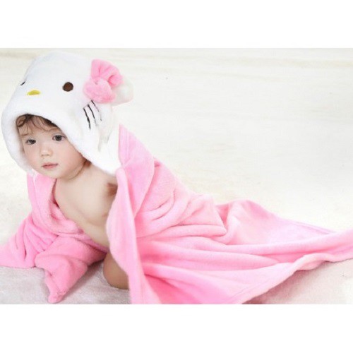 Selimut Cat Pink / Red / Polka Pink Karakter Double Fleece Selimut Bulu Bayi