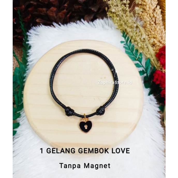 ZaphiraStore [PROMO] 2PCS GELANG KUNCI GEMBOK LOVE/ KUNCILOVE | Gelang Pasangan Pria Wanita