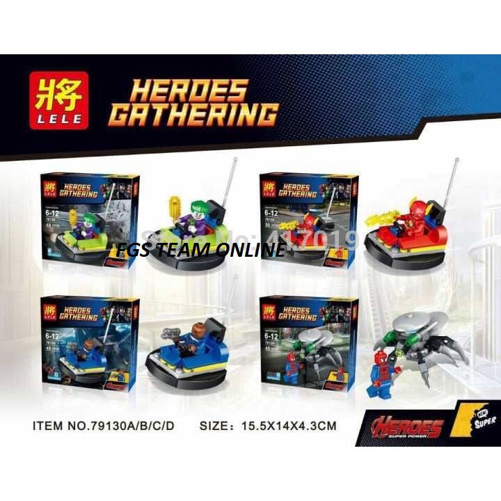 LELE 79130 HEROES GATHERING SUPER HEROES ISI 4 PCS