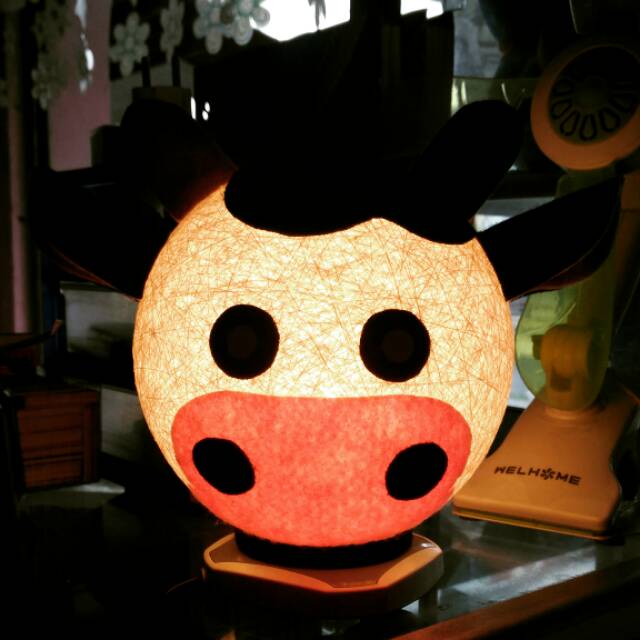 Lampion benang lampu tidur cow