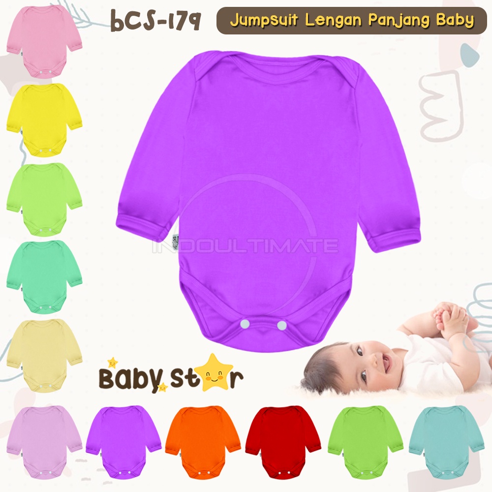 Jumpsuit Bayi Baju Bayi Jumper Bayi Lengan Panjang BABY STAR BCS-179 Pakaian Bayi Jumper bayi Jumsuit bayi Baju Tidur Bayi Laki Laki Perempuan Newborn