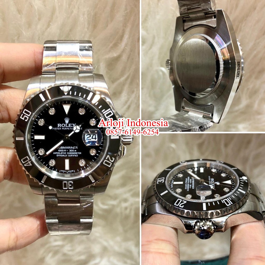 Cash Back Jam Mewah Rolex Submariner Pria Stainless Swiss Matic Japan Garansi 1th