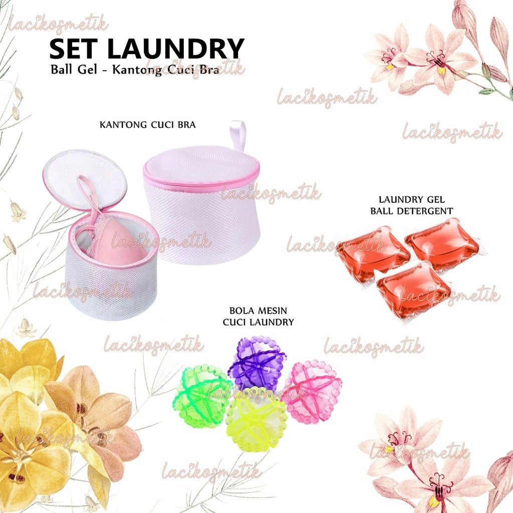 ✨LACIKOSME✨ LAUNDRY SET - BALL GEL KANTONG CUCI BRA