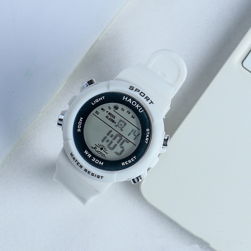 Watchyou Jam Tangan Wanita/Pria  A0137 Student Fashion Multi-function Sports Electronic Watch Korean Version Simple