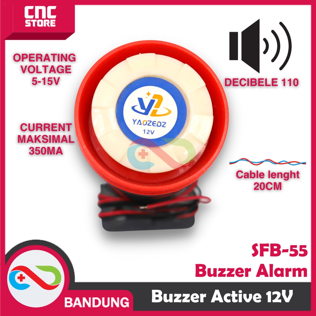 BUZZER SPEAKER ACTIVE ALARM 12V HIGH DECIBEL SIRINE ALARM