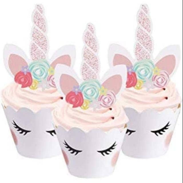 UNICORN Cupcake topper & wrapper