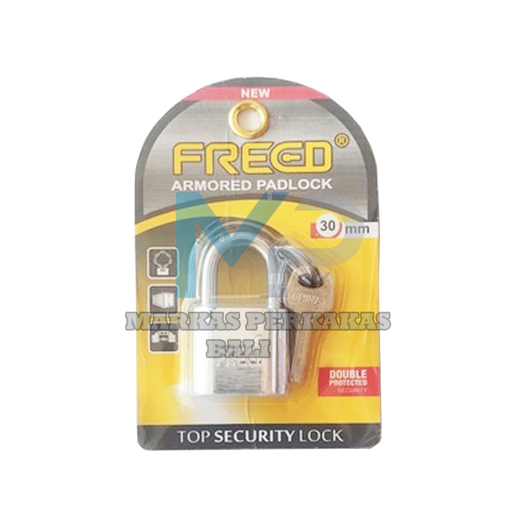 Freed Gembok Pengaman 30mm Pendek - Gembok Double Protected Freed