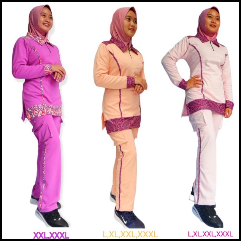 Baju Senam Muslim/Setelan Baju Senam Muslim/ Setelan Olahraga Wanita/ Baju Olahraga Wanita Muslim