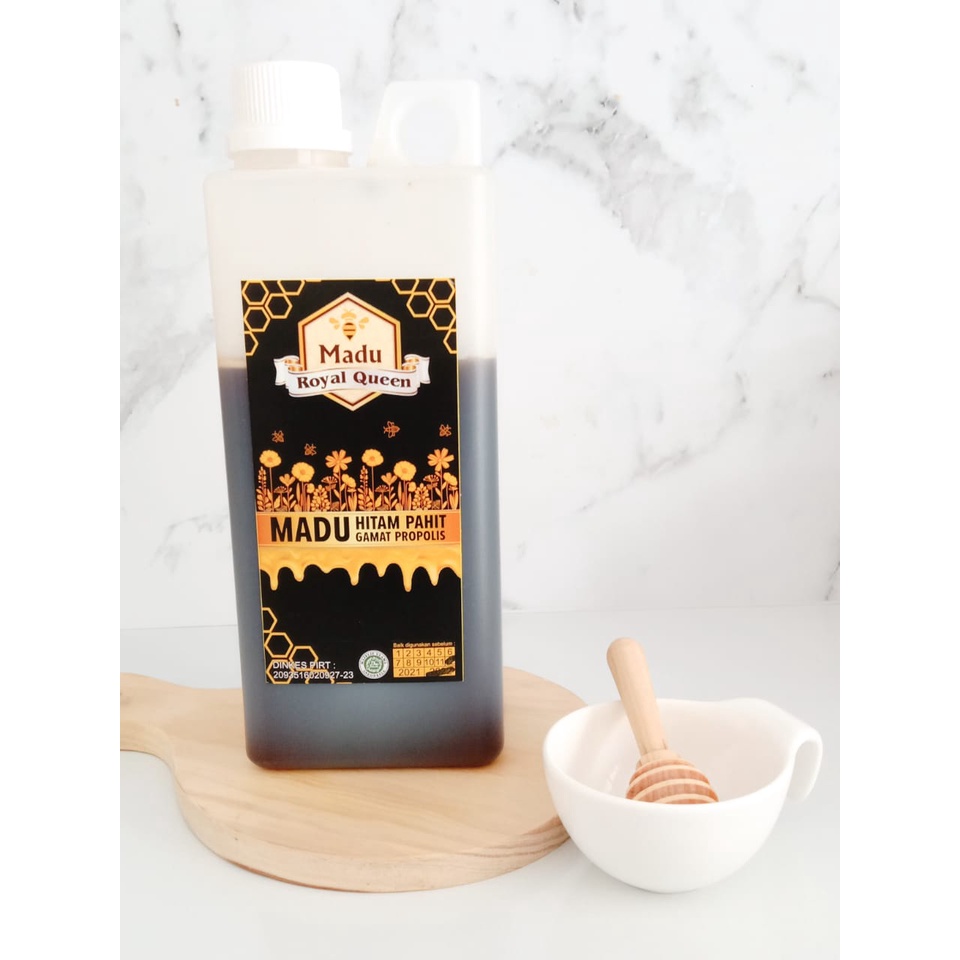 

Madu Hitam Pahit Gamat Propolis Royal Queen 300gr - 1000gr