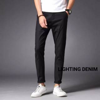 Celana Chino Putih panjang pria original Lighting denim Celana Chino Putih panjang pria original Lighting denim