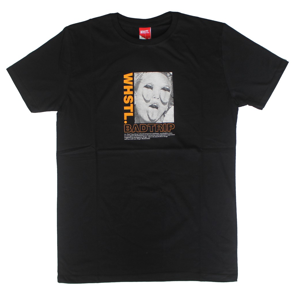 WHSTL. Kaos - Badtrip - Black Kaos Pria