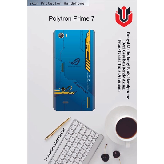 Isi 2pcs Garskin Hp Polytron Prime 7 Motif mbm - Free Custom Motif via Chat