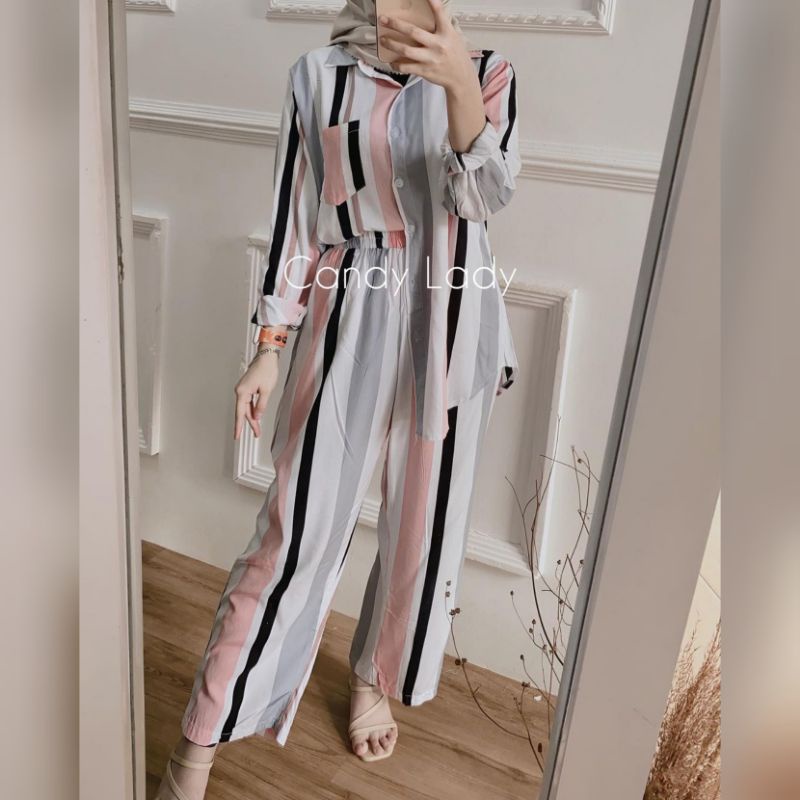 BELLE ONE SET / SETELAN RAYON DAILY ONE SET BAJU SETELAN WANITA KEKINIAN-ONESET(LULU)