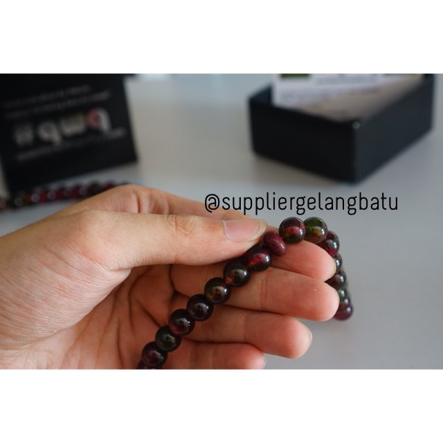 tasbih batu BURGUNDY QUARTZ 10mm 99 butir premium tasbeh AKIK alam aksesoris bahan fashion supplier