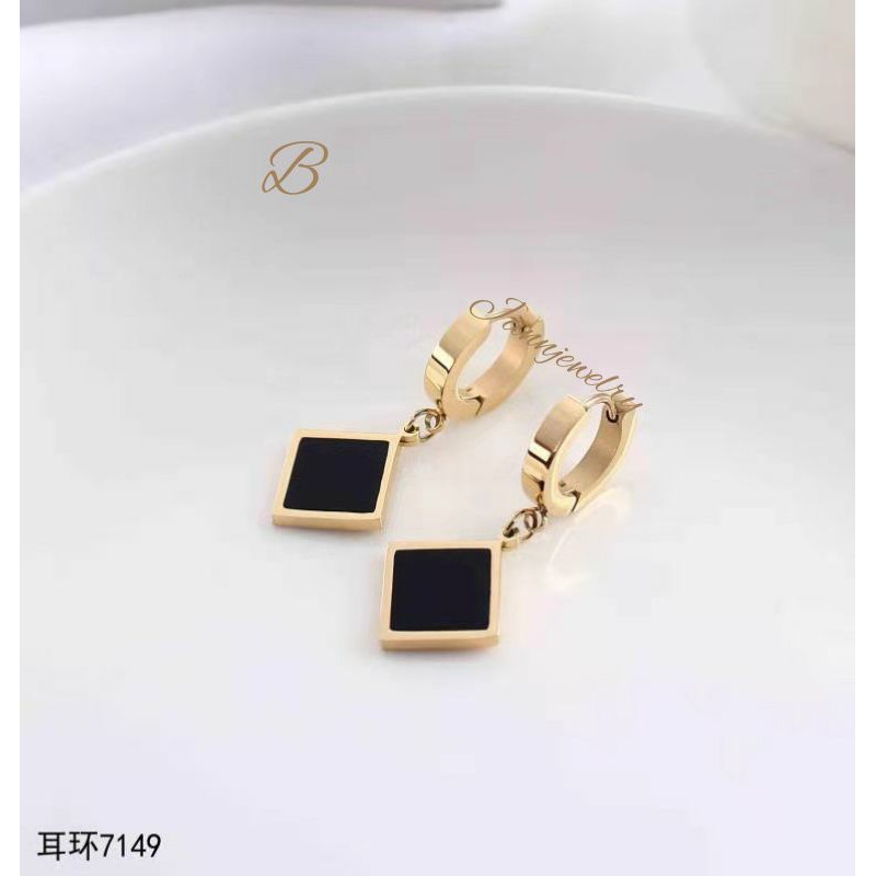 Anting Asli Titanium Fashion Korea Simple Anti Karat &amp; Alergi