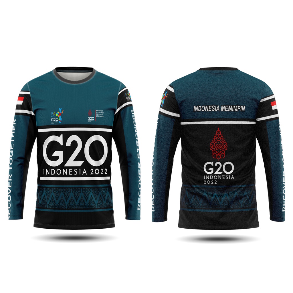 [Riashop] Kaos G20 2022 | Kaos G20 Lengan Panjang | Kaos G20 Indonesia Memimpin