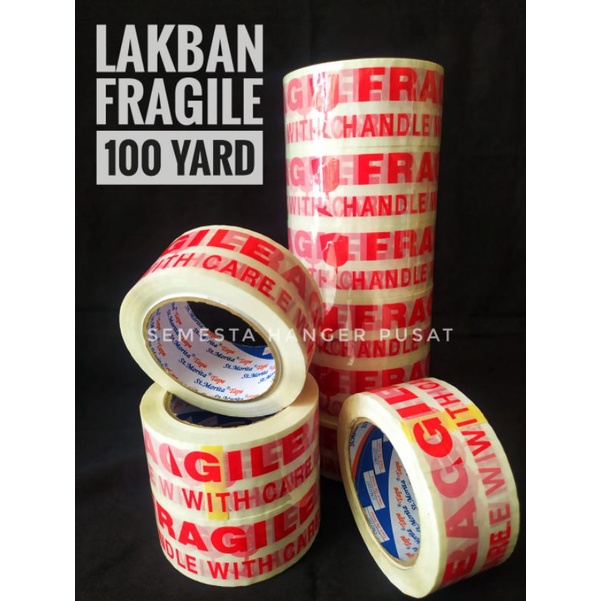 

Lakban Fragile Besar 100 Yard (4,5cm x 91 m) dijual per 1 pcs